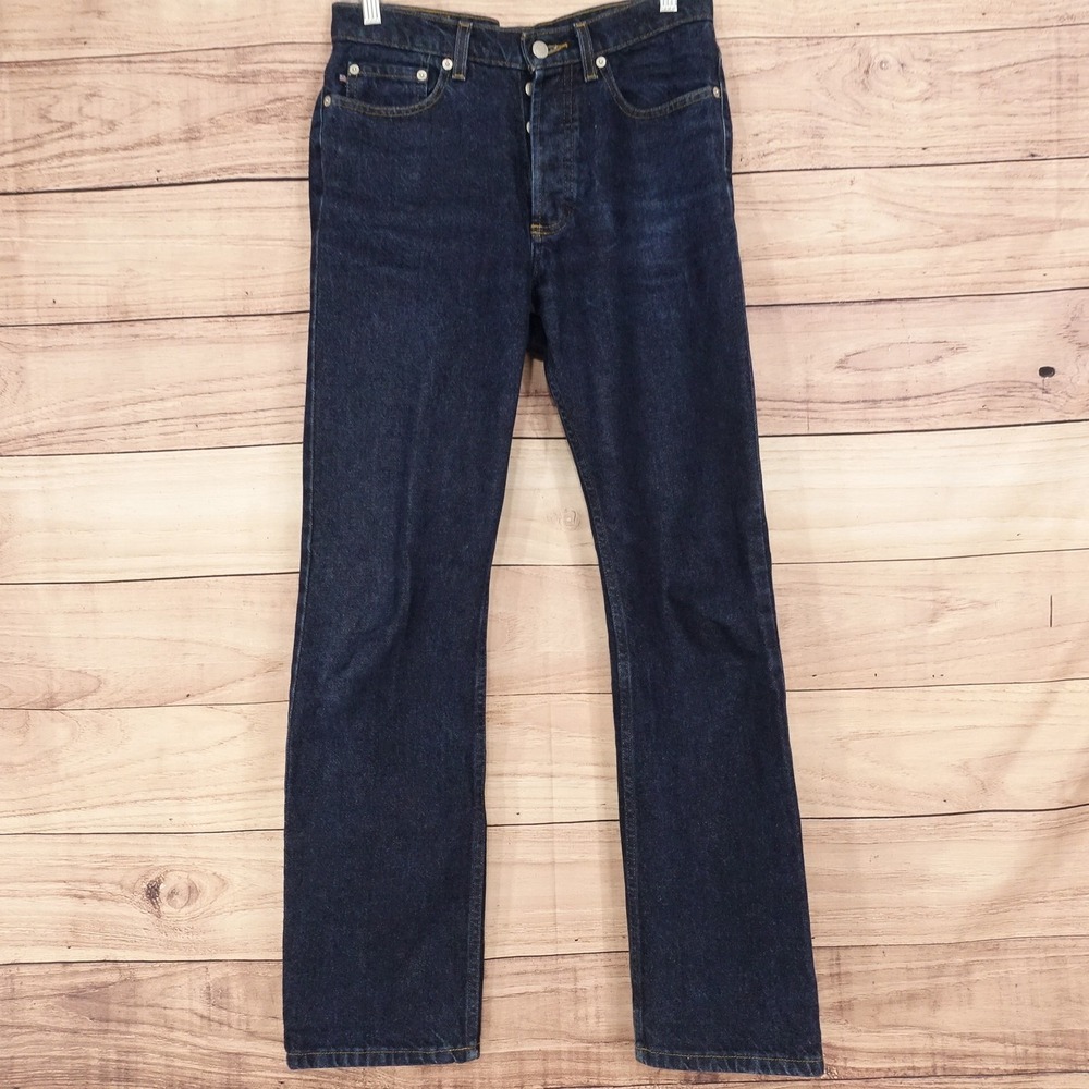 Polo Ralph Lauren Signature Boot Jeans Womens 8 Dark Wash Button Fly 30x31 Denim
